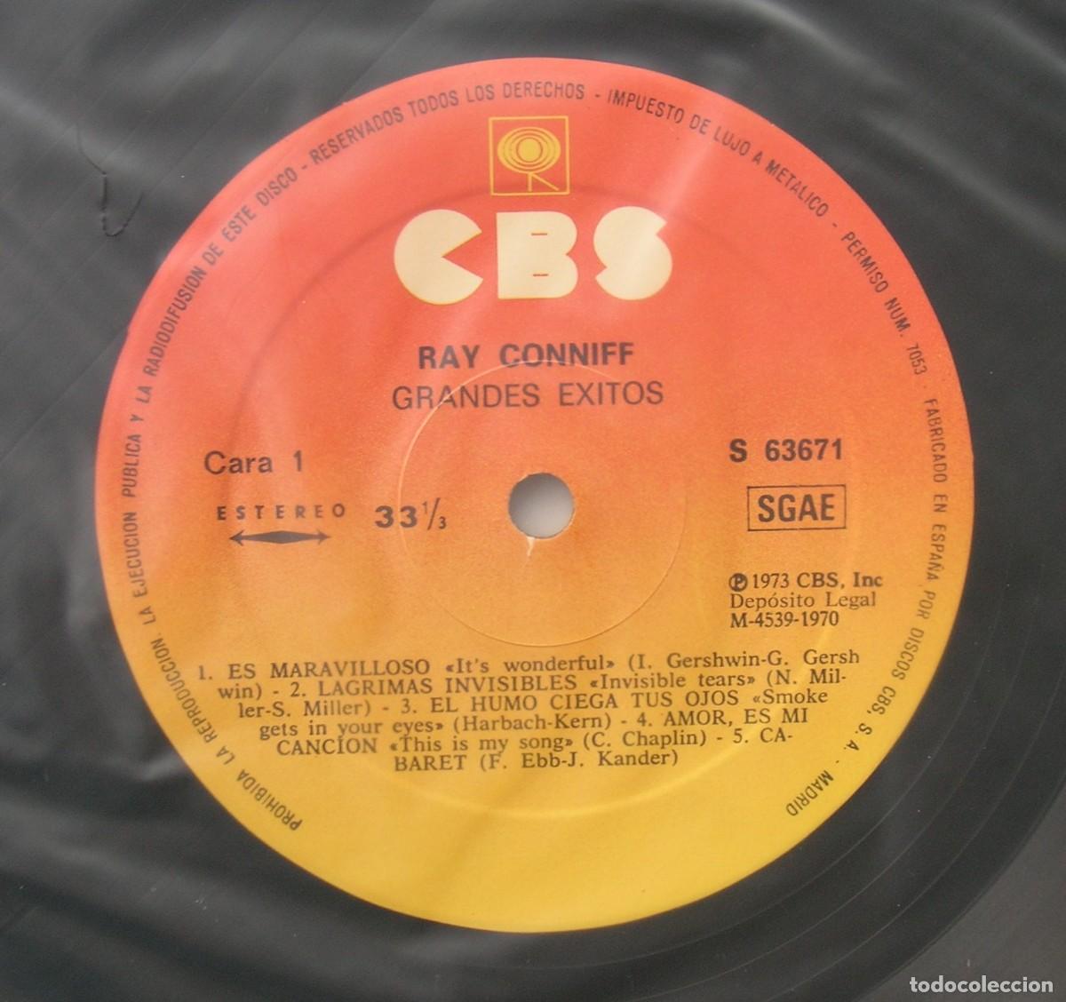 Discos de vinilo: RAY CONNIFF: GREATEST HITS. CBS 1973. NUNCA ESCUCHADO - Foto 4
