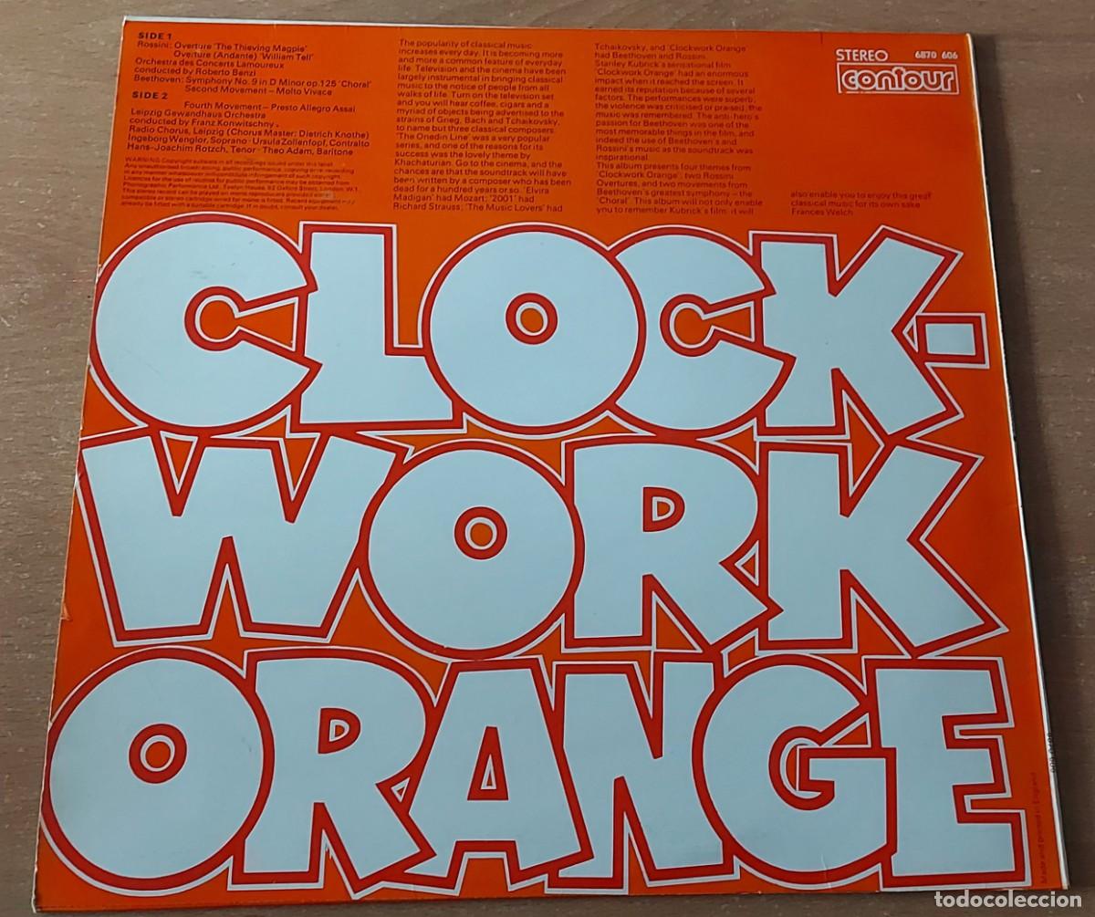 Discos de vinilo: LP VINILO CLOCKWORK ORANGE BSO KUBRICKS CONTOUR MADE ENGLAND - Foto 2