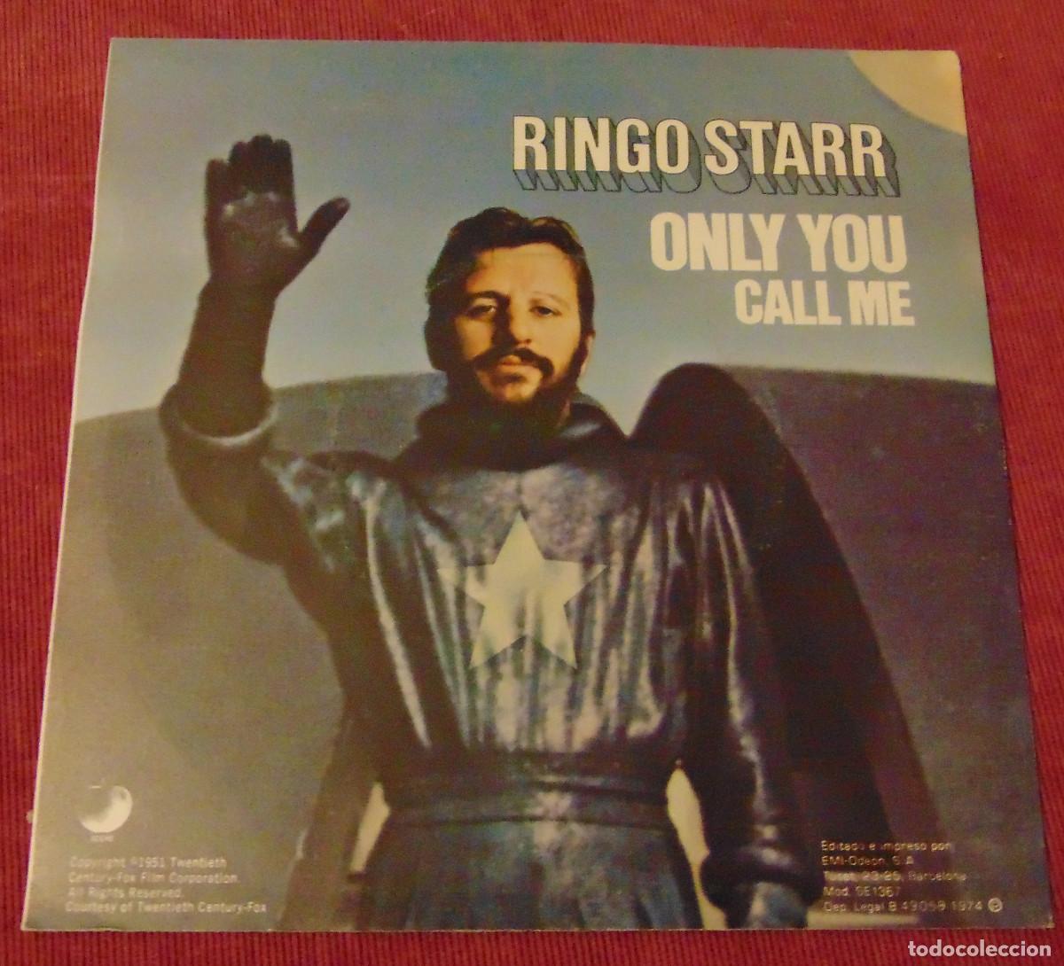 Discos de vinilo: RINGO STARR - ONLY YOU / CALL ME - SINGLE 1974 - Foto 2
