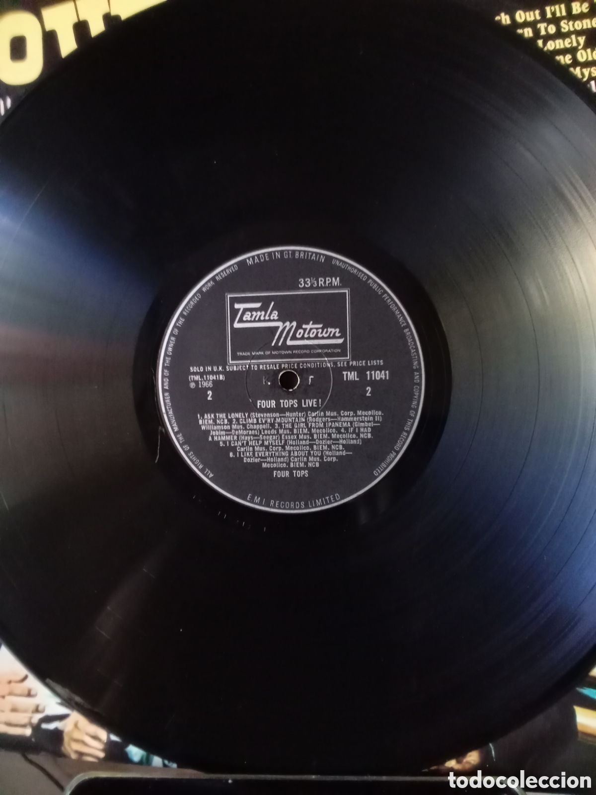 Discos de vinilo: FOUR TOPS &rdquo;LIVE&rdquo;. Original 1966 MONO. Copia UK - Foto 3