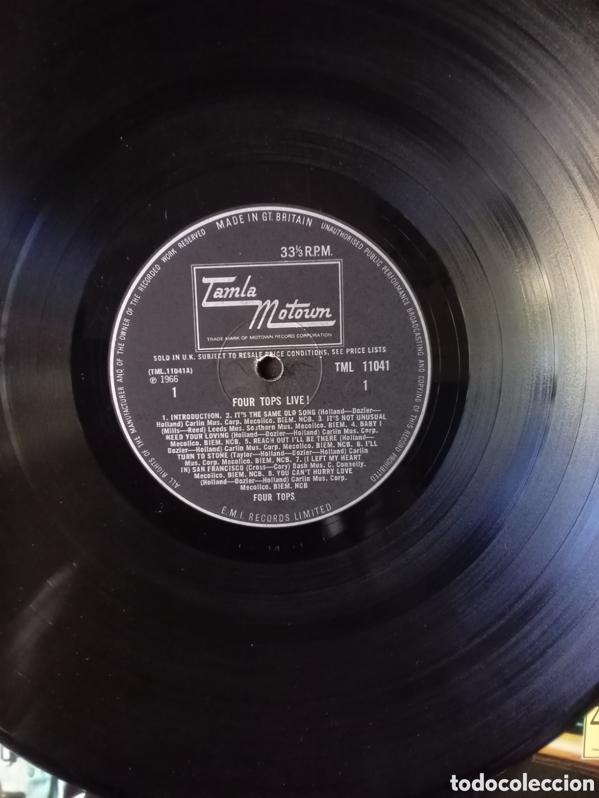 Discos de vinilo: FOUR TOPS &rdquo;LIVE&rdquo;. Original 1966 MONO. Copia UK - Foto 4