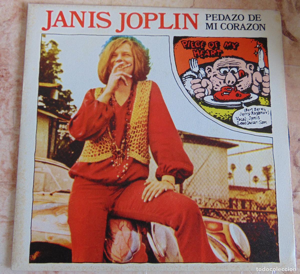 Discos de vinilo: Janis Joplin &ndash; Pedazo De Mi Coraz&oacute;n - SINGLE CBS 1981 - Foto 1