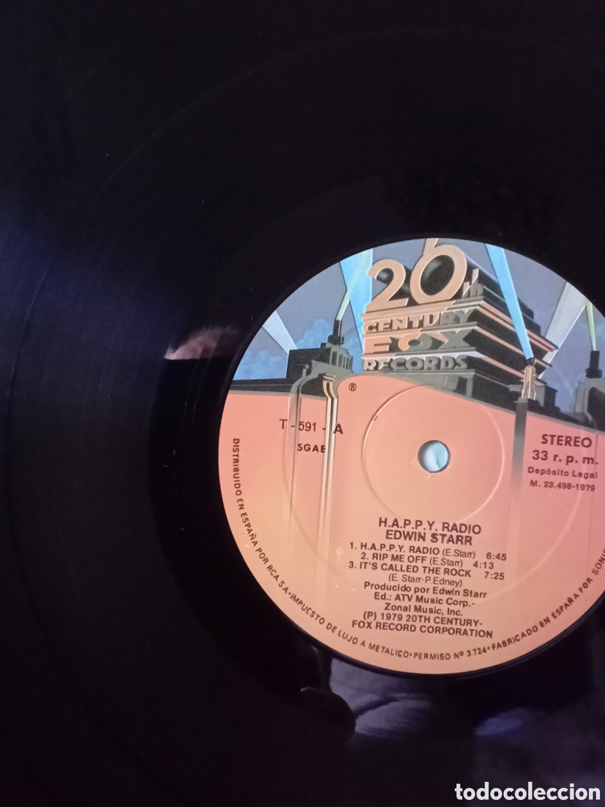Discos de vinilo: EDWIN STARR 1979. Century Fox .Copia Spain RCA. - Foto 5