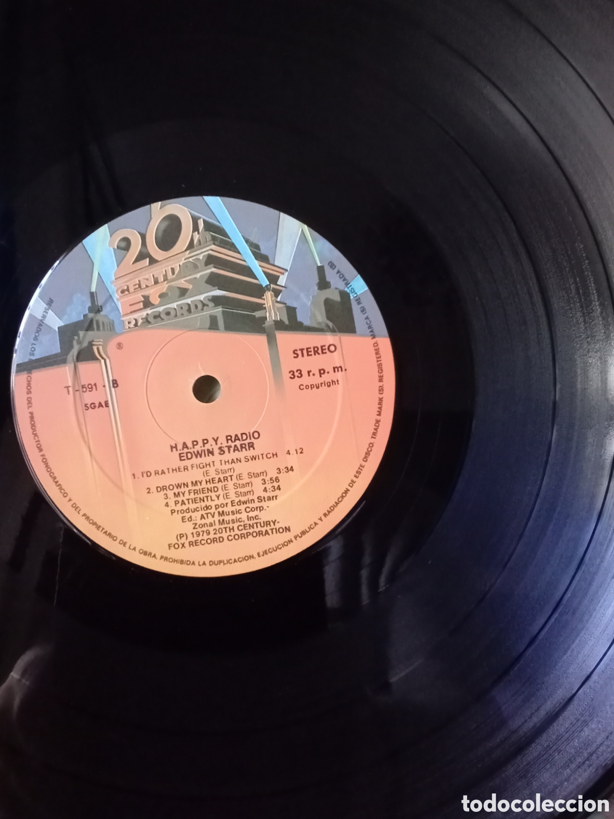 Discos de vinilo: EDWIN STARR 1979. Century Fox .Copia Spain RCA. - Foto 6