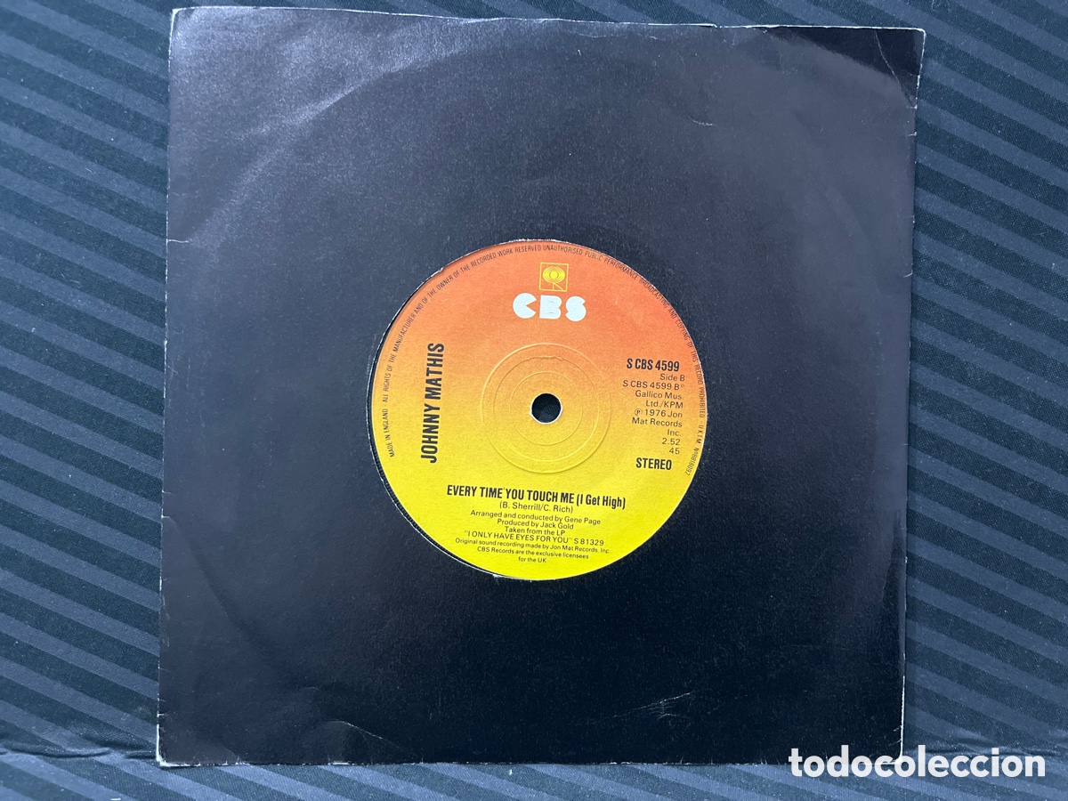 Discos de vinilo: Johnny Mathis - When A Child Is Born (Soleado) (7&rdquo;, Single) - Foto 2