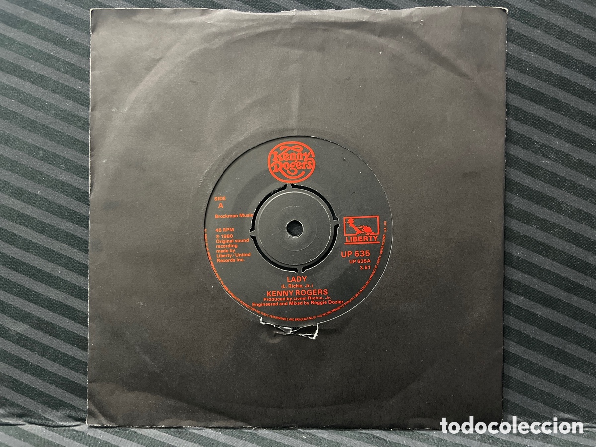 Discos de vinilo: Kenny Rogers - Lady (7&rdquo;, Single, Com) - Foto 1