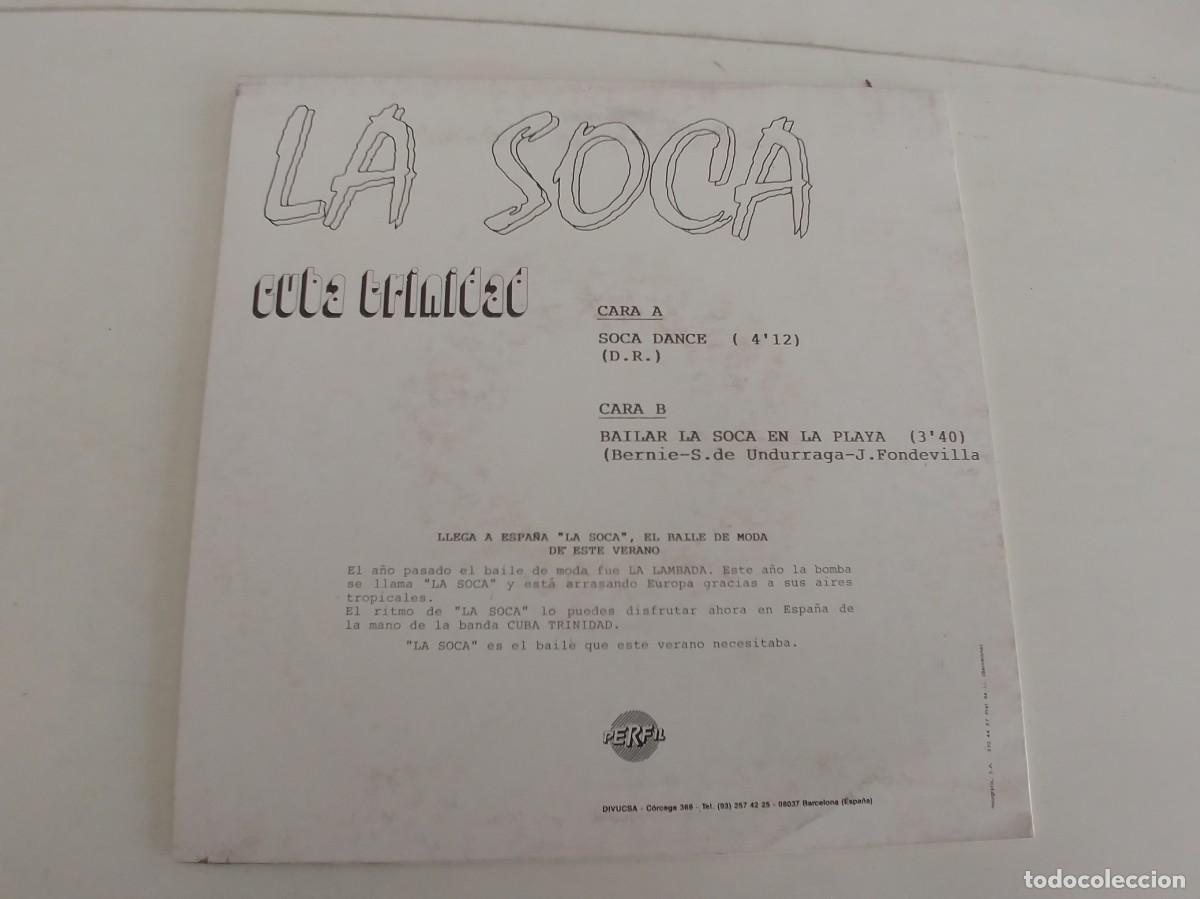 Discos de vinilo: CUBA TRINIDAD-SINGLE LA SOCA - Foto 2