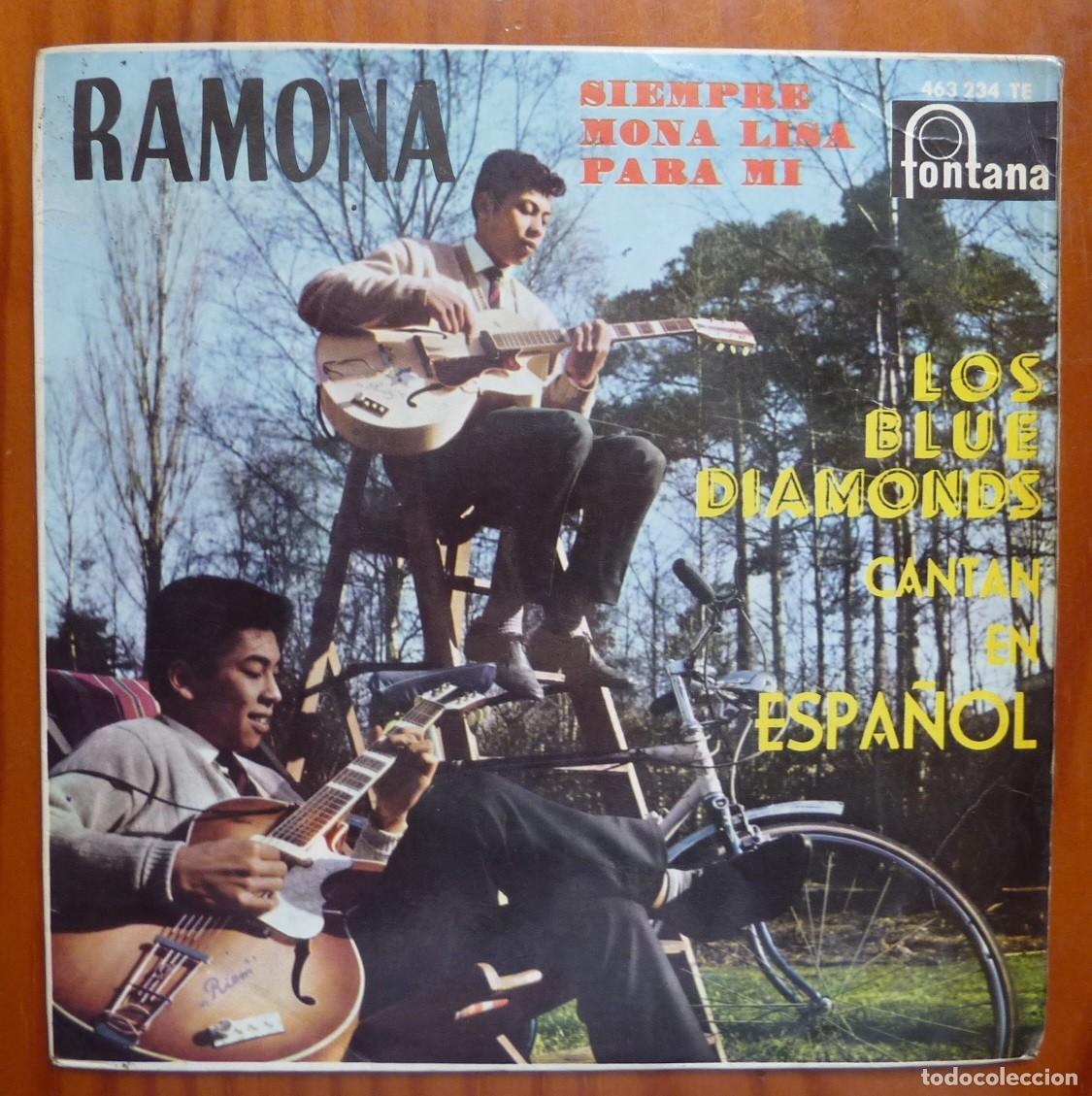 Discos de vinilo: LOS BLUE DIAMONDS / RAMONA+3 / 1961 / EP - Foto 1