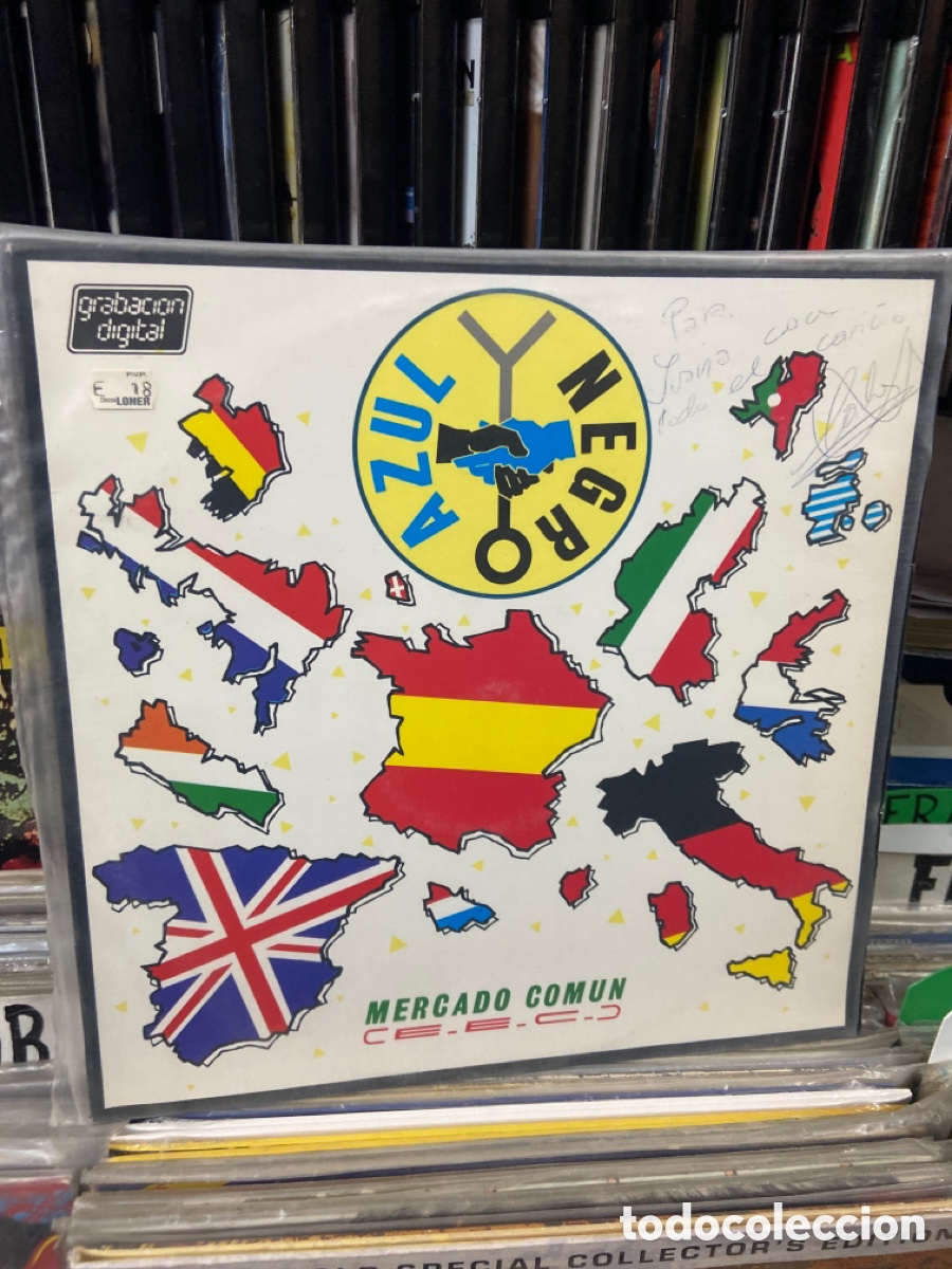 Discos de vinilo: Mercado com&uacute;n Azul y Negro - Foto 1