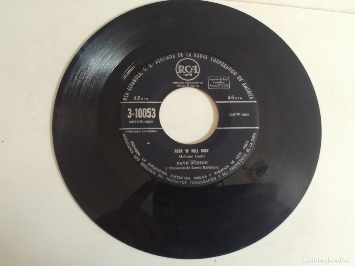 Discos de vinilo: DAVE BURTON-SINGLE ROCK Rock N Roll Ruby-SIN FUNDA - Foto 1