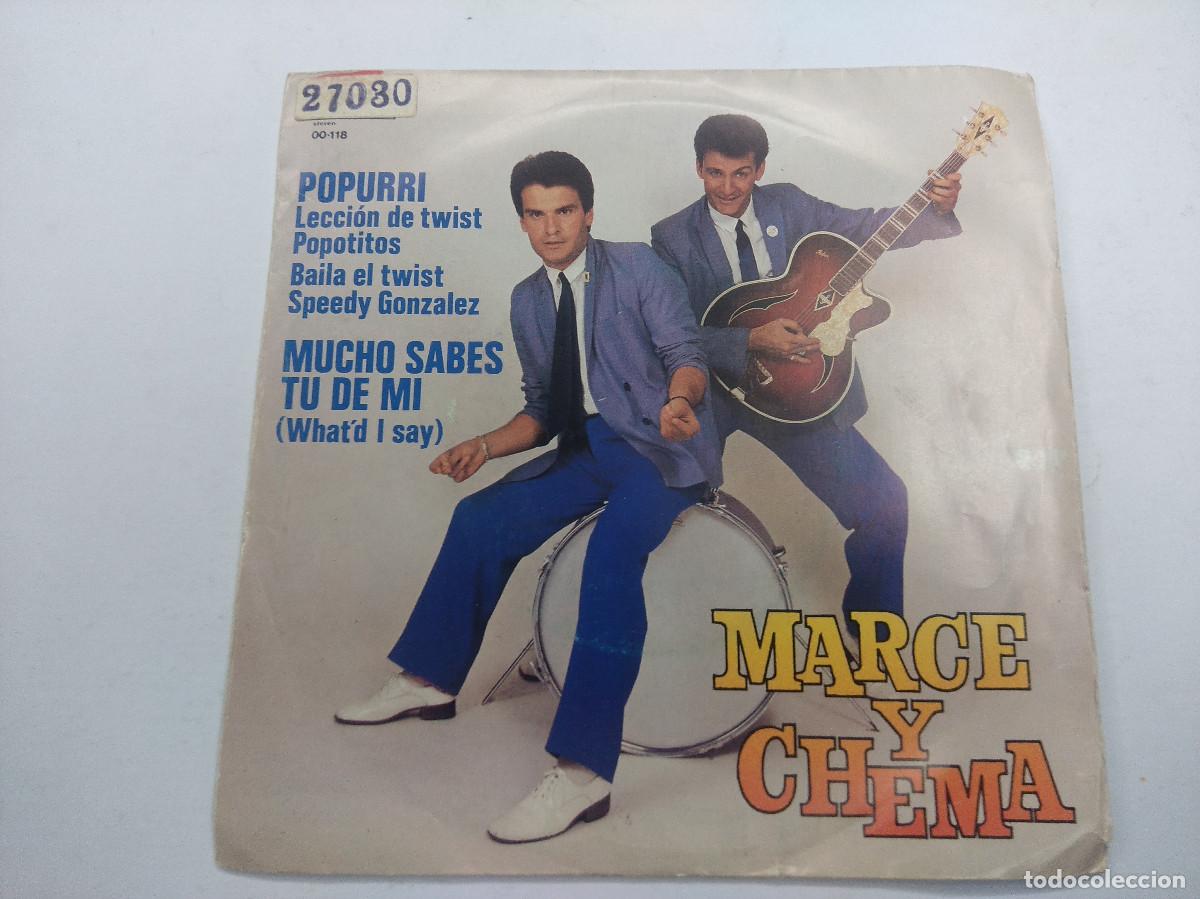 Discos de vinilo: MARCE Y CHEMA/POPURRI/SINGLE PROMOCIONAL. - Foto 1