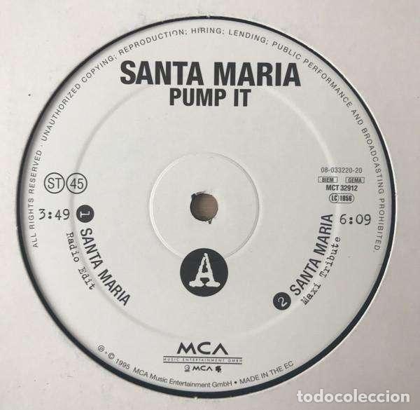 Discos de vinilo: Santa Maria (12&rdquo; Maxi) - Pump It - Foto 1