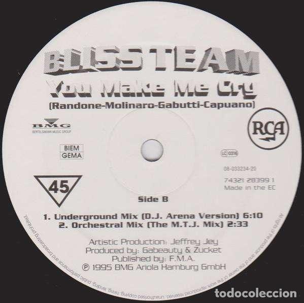 Discos de vinilo: You Make Me Cry (12&rdquo; Maxi) - Bliss Team - Foto 1