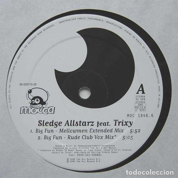 Discos de vinilo: Big Fun (12&rdquo; Maxi) - Sledge Allstarz feat. Trixy - Foto 1