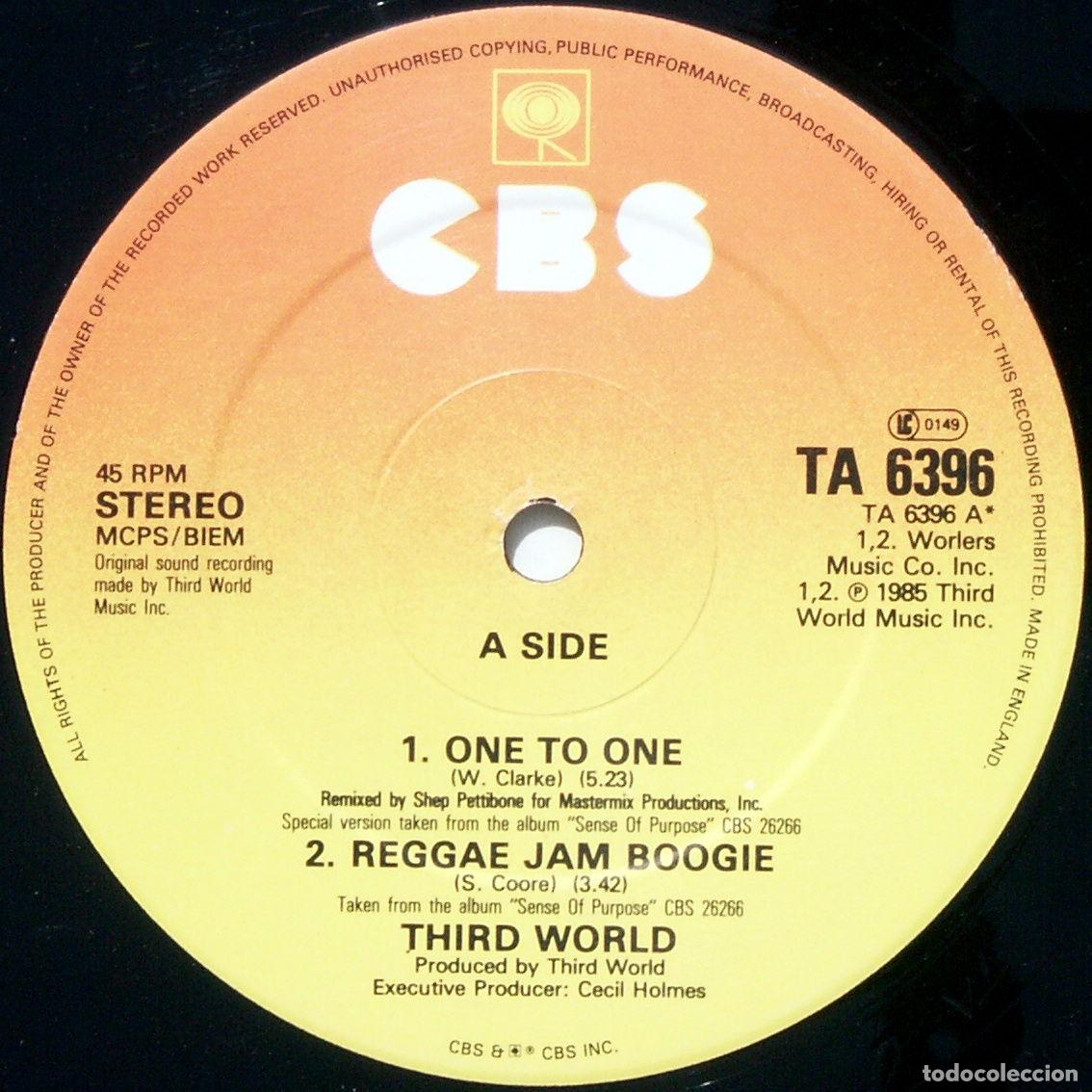 Discos de vinilo: One To One (12&rdquo; Maxi) - Third World - Foto 1