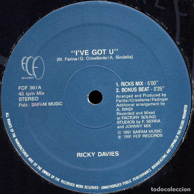 Discos de vinilo: Ive Got U (12&rdquo; Maxi) - Davies, Ricky - Foto 1