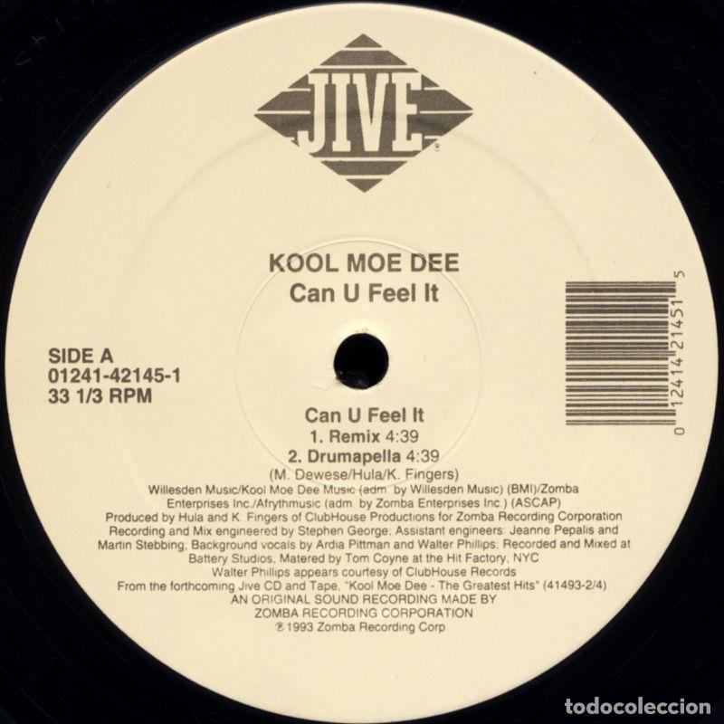 Discos de vinilo: Can U Feel It (12&rdquo; Maxi) - Kool Moe Dee - Foto 1
