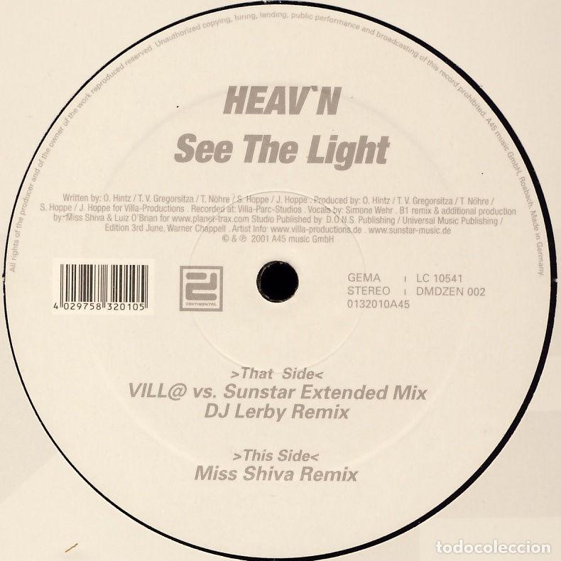 Discos de vinilo: See The Light (12&rdquo; Maxi) - Heavn - Foto 1