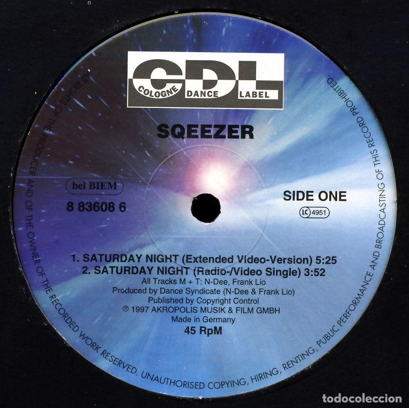 Discos de vinilo: Saturday Night (12&rdquo; Maxi) - Sqeezer - Foto 1