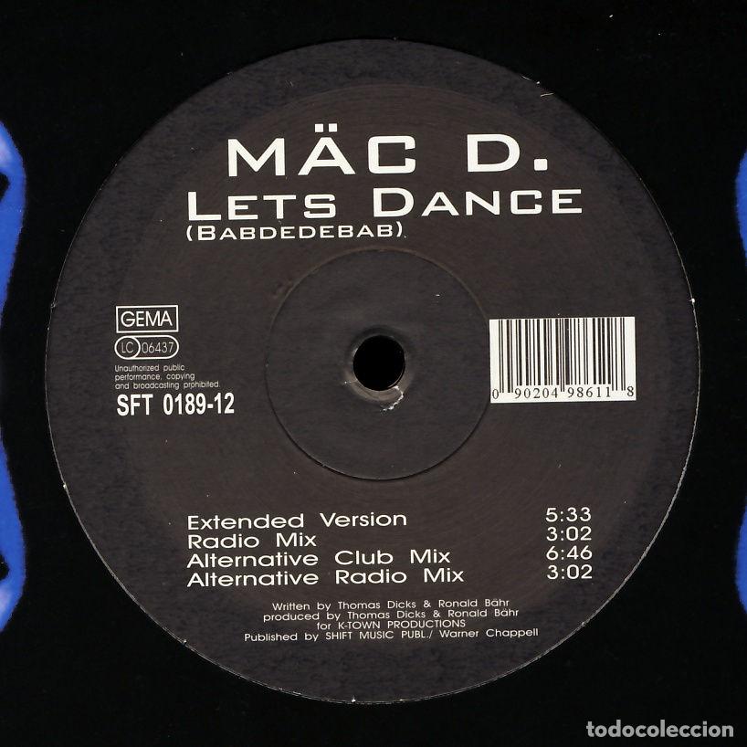 Discos de vinilo: Lets Dance (Babdedebab) (12&rdquo; Maxi) - M&auml;c D. - Foto 1