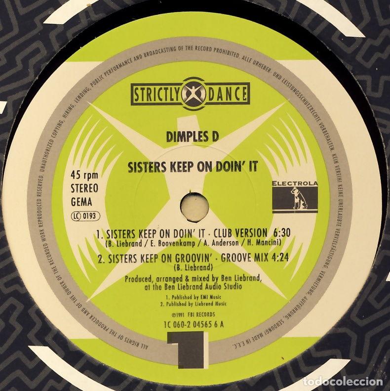 Discos de vinilo: Sisters Keep On Doin It (12&rdquo; Maxi) - Dimples D - Foto 1