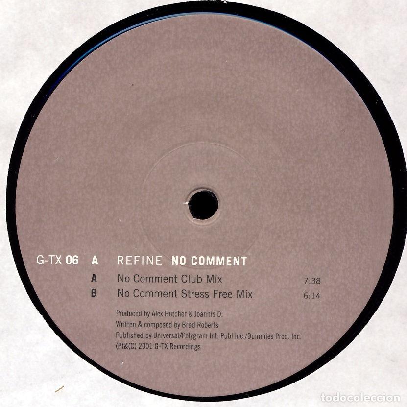Discos de vinilo: No Comment (12&rdquo; Maxi) - Refine - Foto 1