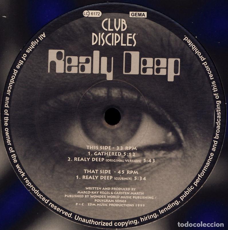 Discos de vinilo: Realy Deep (12&rdquo; Maxi) - Club Disciples - Foto 1
