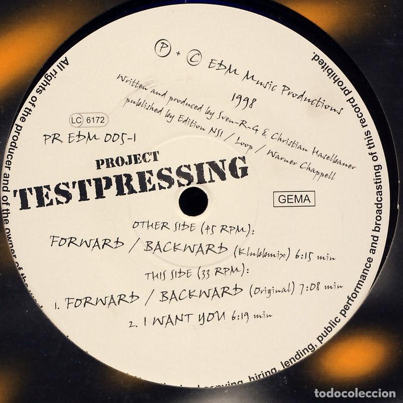 Discos de vinilo: Forward / Backward (12&rdquo; Maxi) - Project Testpressung - Foto 1