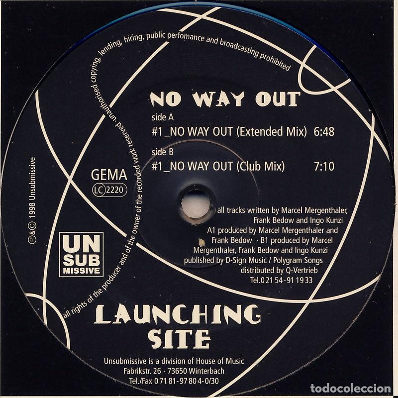 Discos de vinilo: No Way Out (12&rdquo; Maxi) - Launching Site - Foto 1