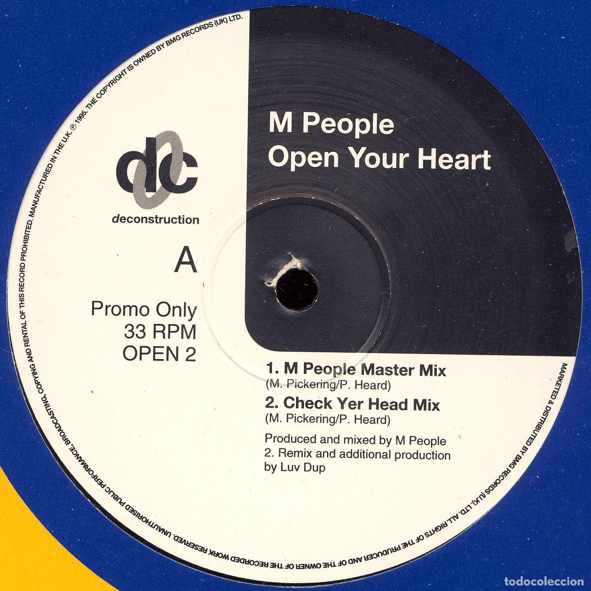 Discos de vinilo: Open Your Heart (12&rdquo; Maxi) - M People - Foto 1