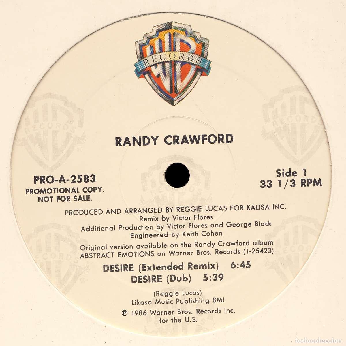 Discos de vinilo: Desire (12&rdquo; Maxi) - Crawford, Randy - Foto 1