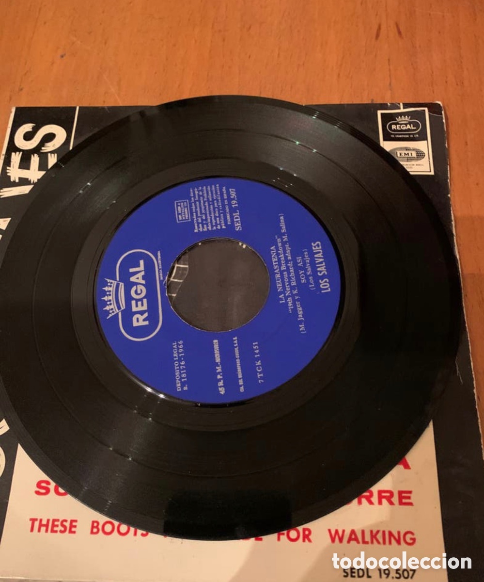 Discos de vinilo: Los Salvajes Ep spain 1966 - Foto 2