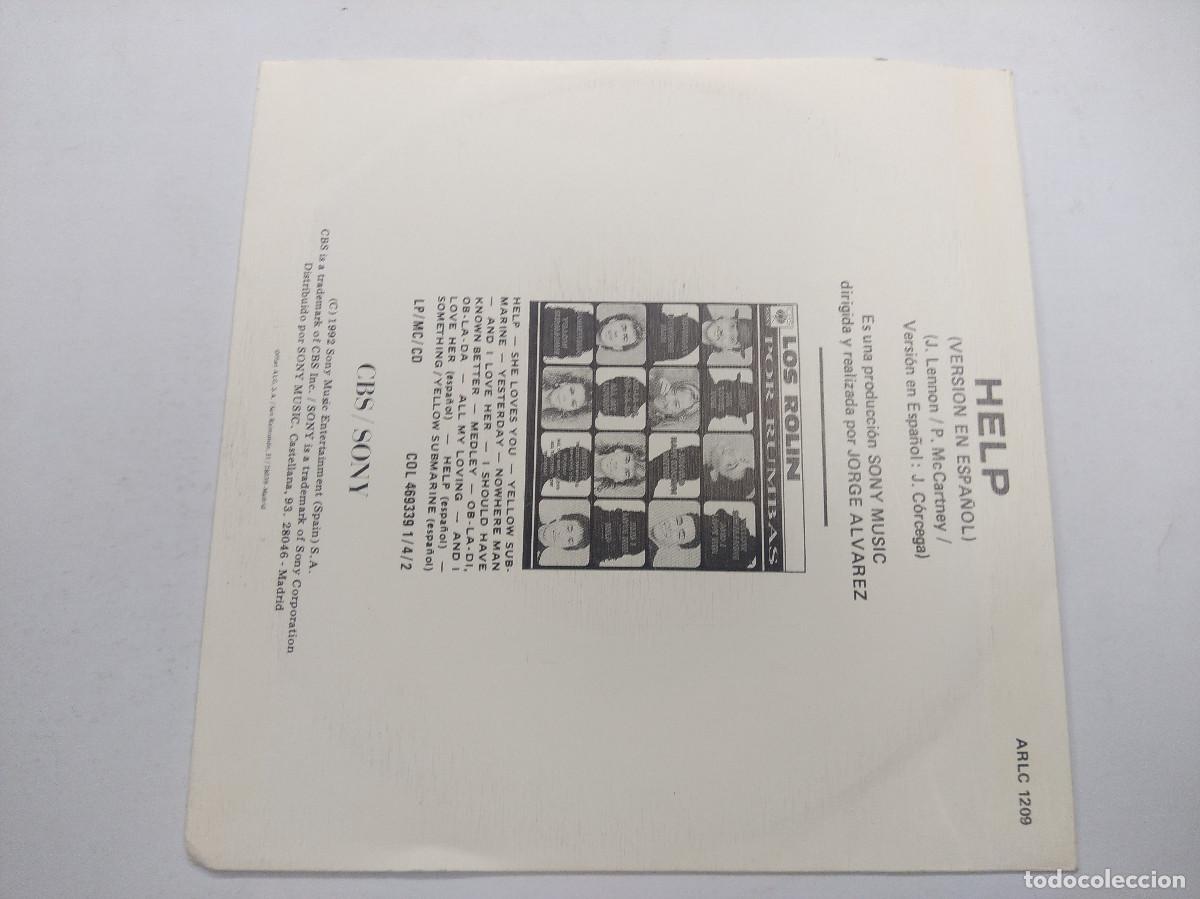 Discos de vinilo: LOS ROLIN/HELP/SINGLE PROMOCIONAL. - Foto 3