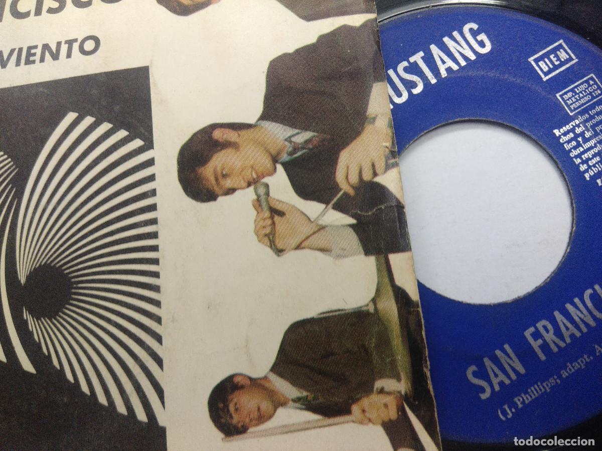 Discos de vinilo: LOS MUSTANG/SAN FRANCISCO/SINGLE. - Foto 2