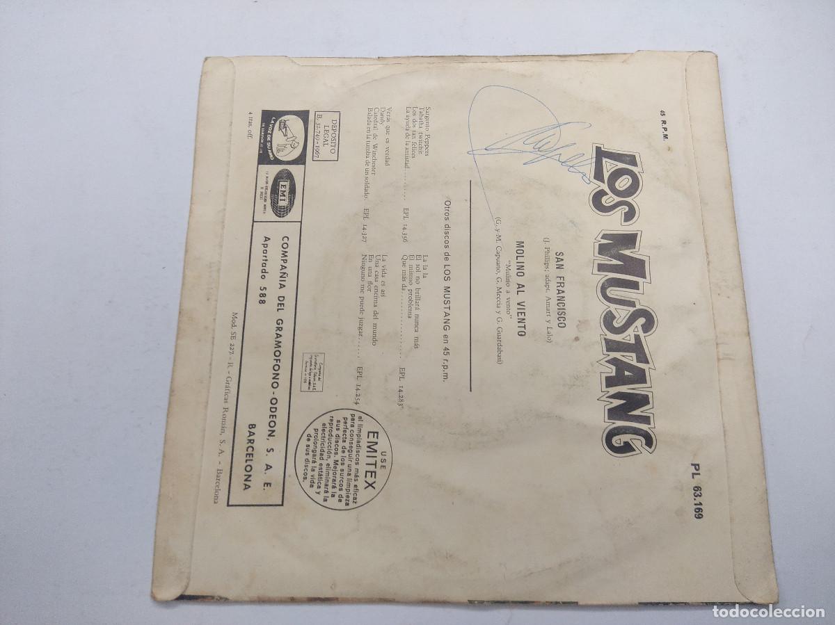 Discos de vinilo: LOS MUSTANG/SAN FRANCISCO/SINGLE. - Foto 3