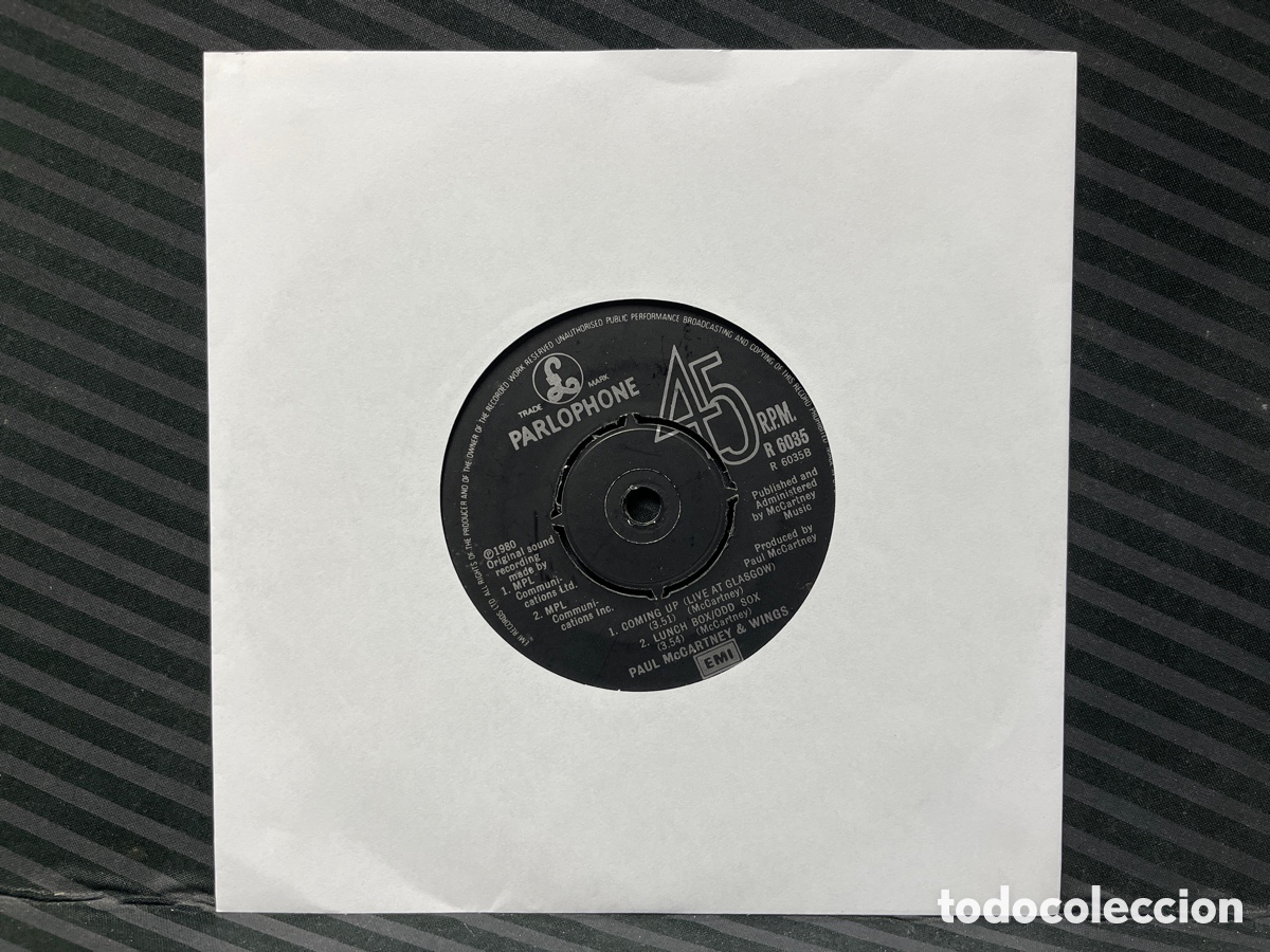 Discos de vinilo: Paul McCartney - Coming Up (7&rdquo;, Single) - Foto 2