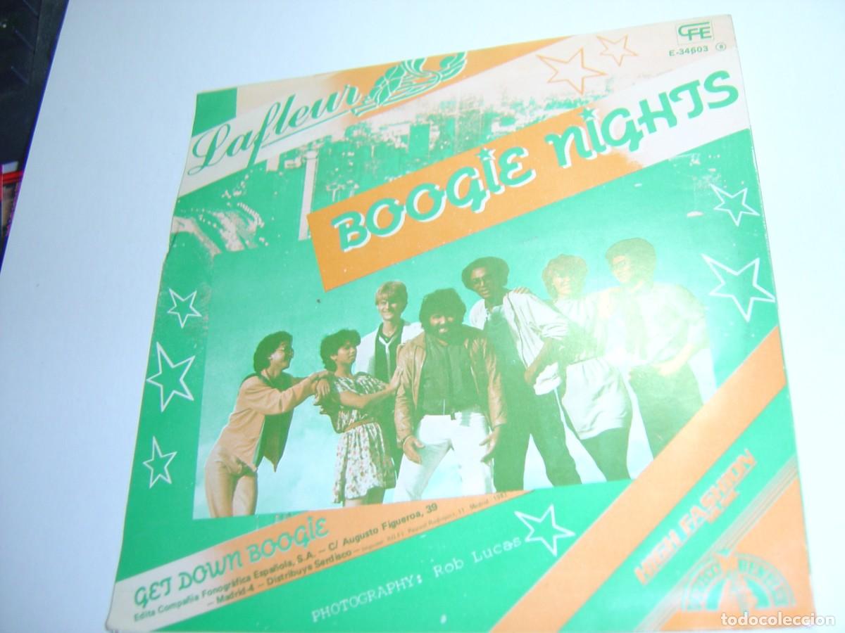 Discos de vinilo: single la fleur. boogie nights. get down boogie. cfe 1983 spain (seminuevo) - Foto 2