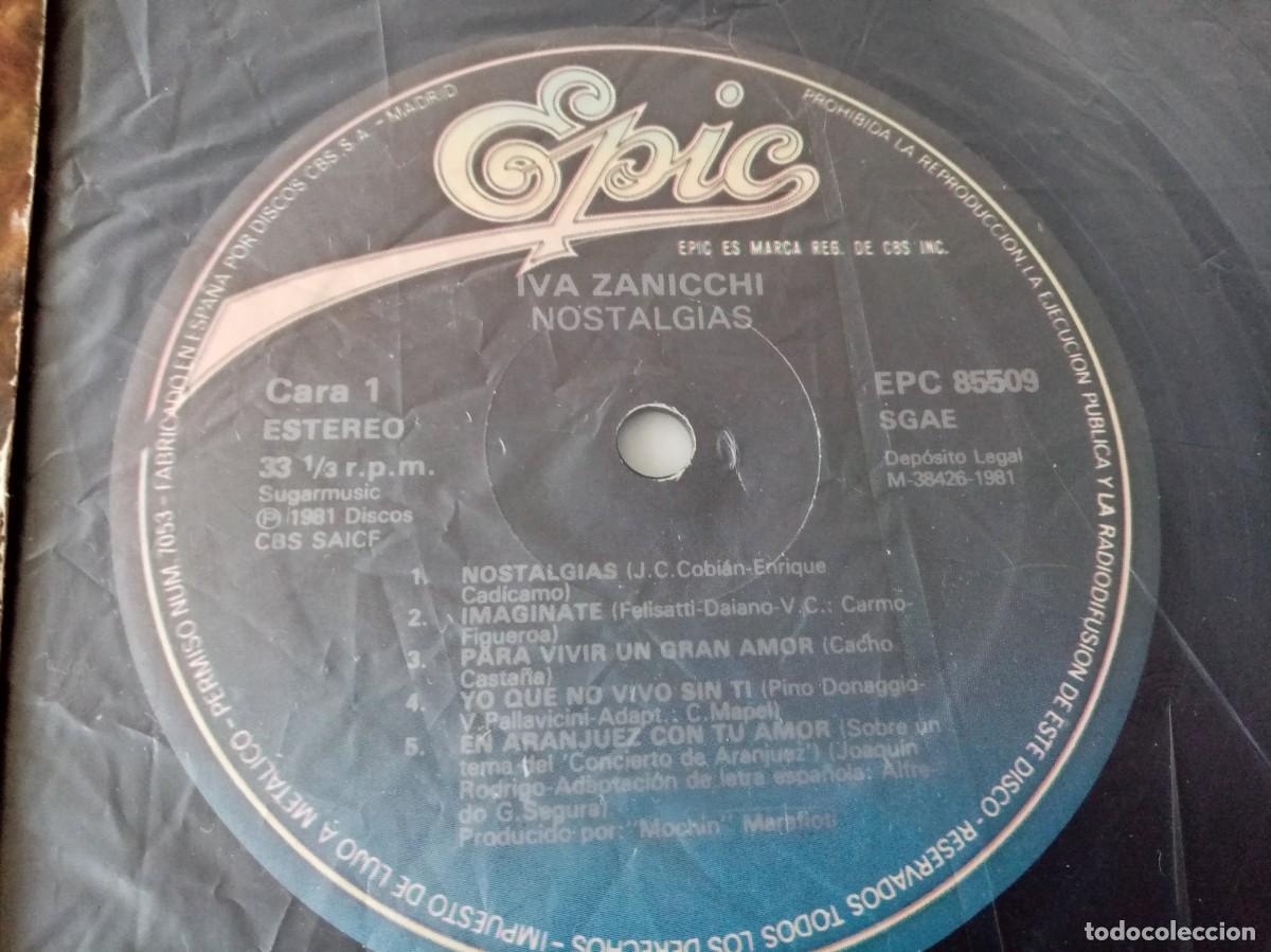 Discos de vinilo: DISCO DE VINILO IVA ZANICCHI - NOSTALGIAS - Foto 2