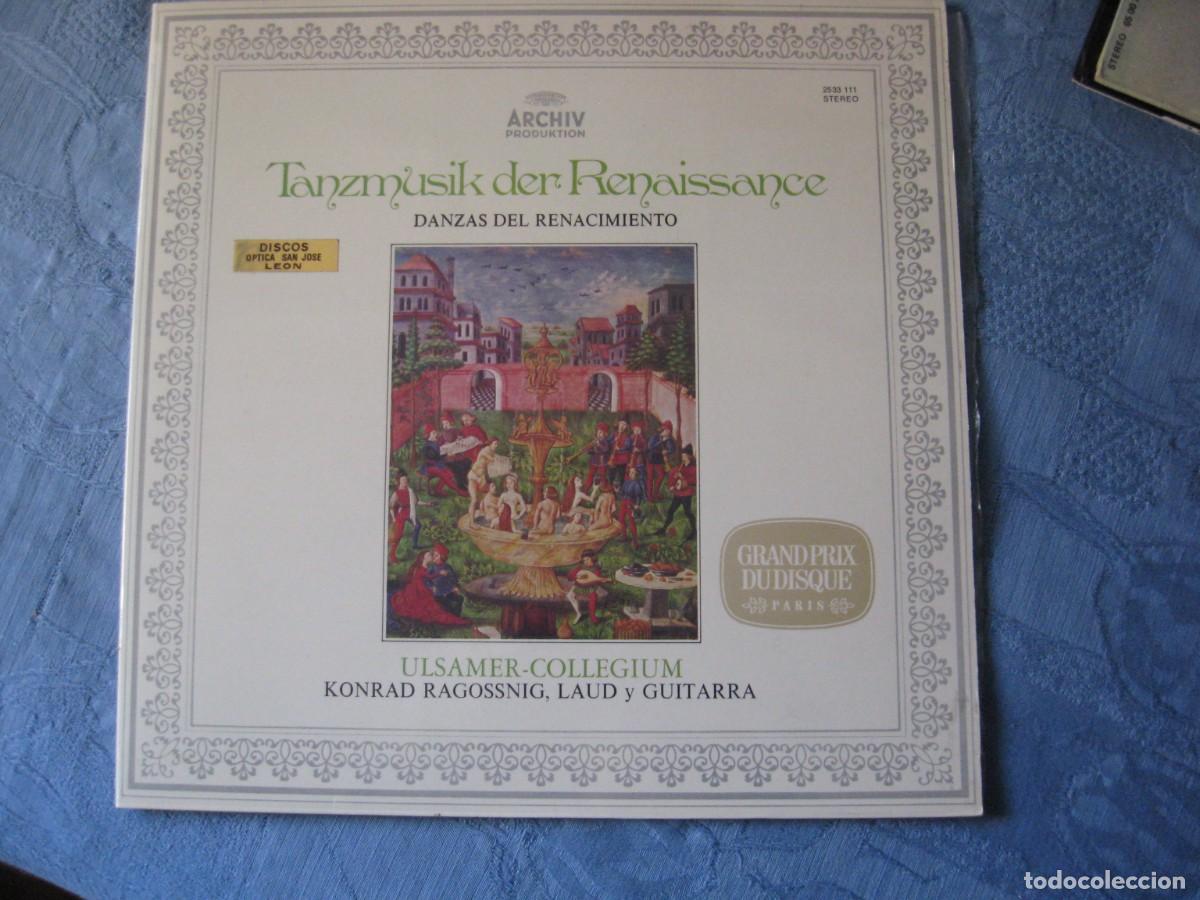 Discos de vinilo: Danzas del Renacimiento. Ulsamer-Collegium. Konrad Ragossing laud y guitarra. Archiv Produktion