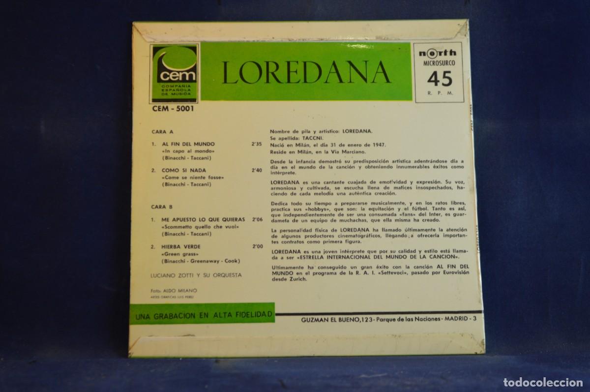 Discos de vinilo: LOREDANA &ndash; COMO SI NADA + 3 - EP - Foto 2
