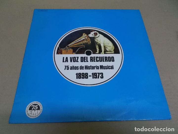 Discos de vinilo: LA VOZ DEL RECUERDO 75 A&Ntilde;OS DE HISTORIA MUSICAL (1898-1973) (LP) (VER FOTO CONTENIDO COMPLETO) A&Ntilde;O &ndash;
