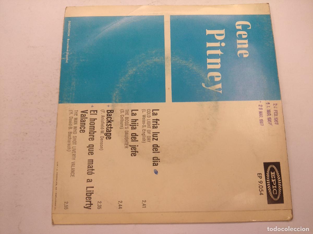 Discos de vinilo: GENE PITNEY/LA FRIA LUZ DEL DIA/SINGLE. - Foto 3