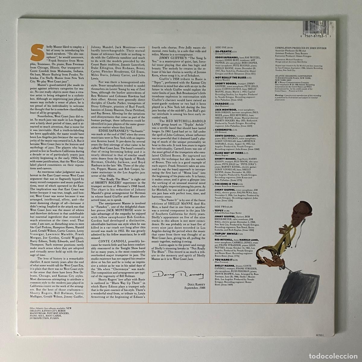 Discos de vinilo: Various &ndash; Atlantic Jazz West Coast, US 1986 Atlantic - Foto 2