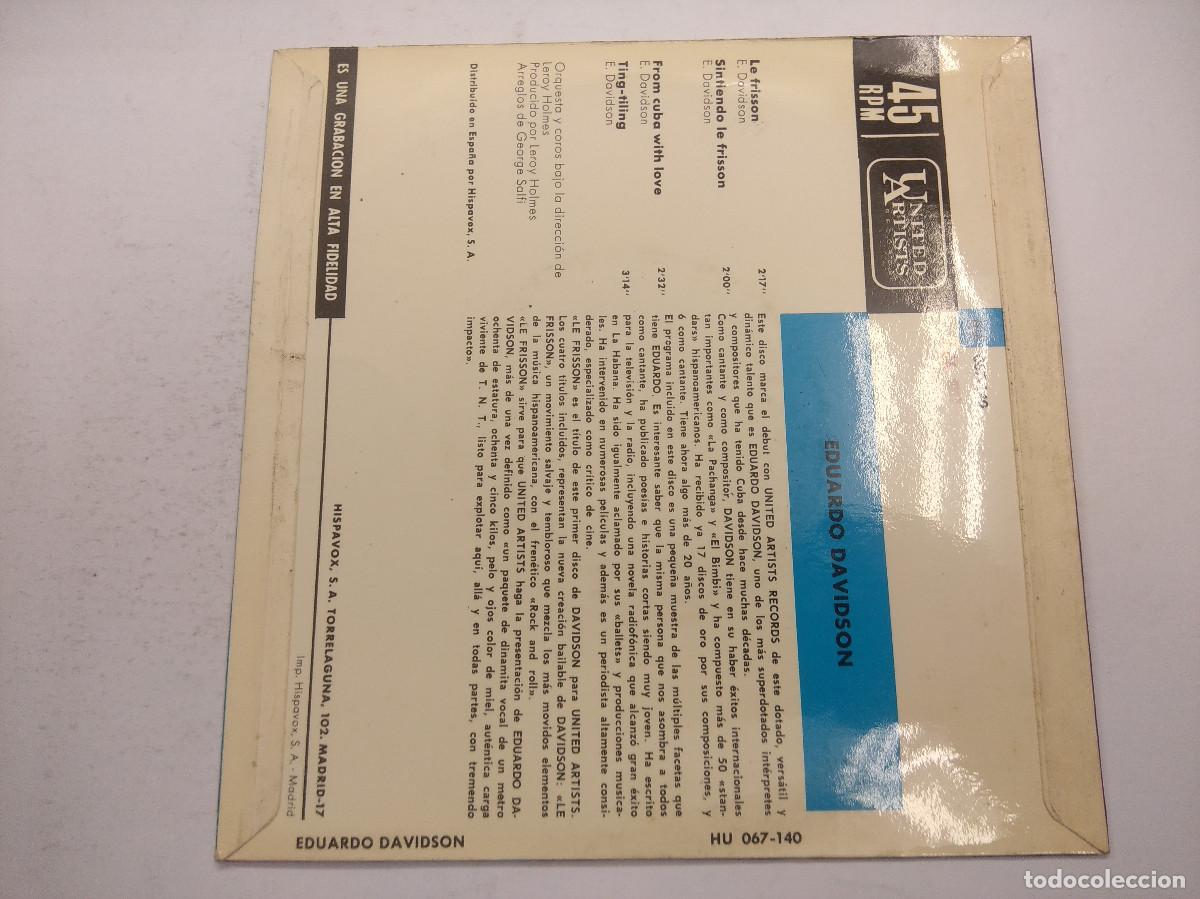 Discos de vinilo: EDUARDO DAVIDSON/LE FRISSON/SINGLE. - Foto 3
