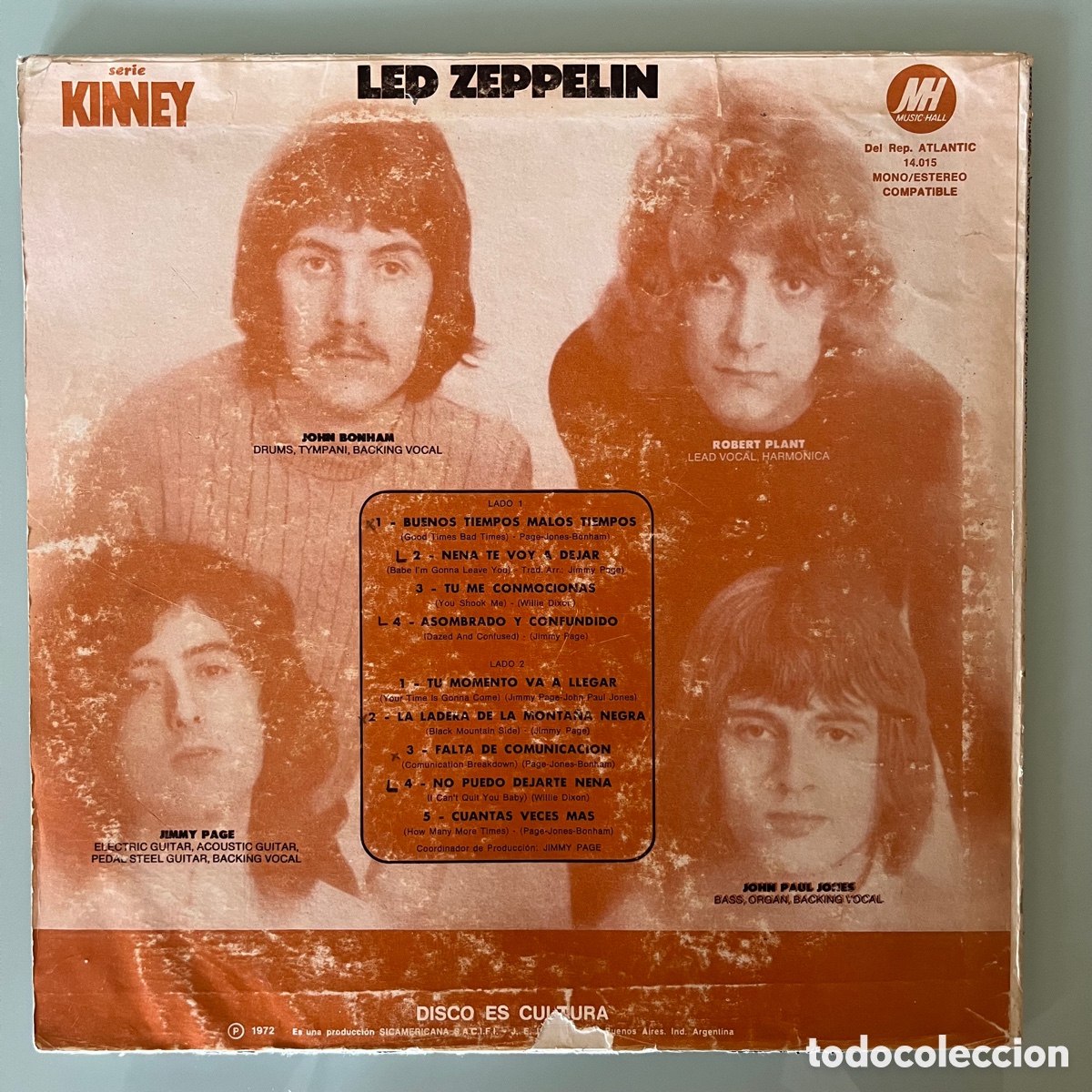 Discos de vinilo: Led Zeppelin &lrm;&ndash; Led Zeppelin 1972 Argentina - Foto 2