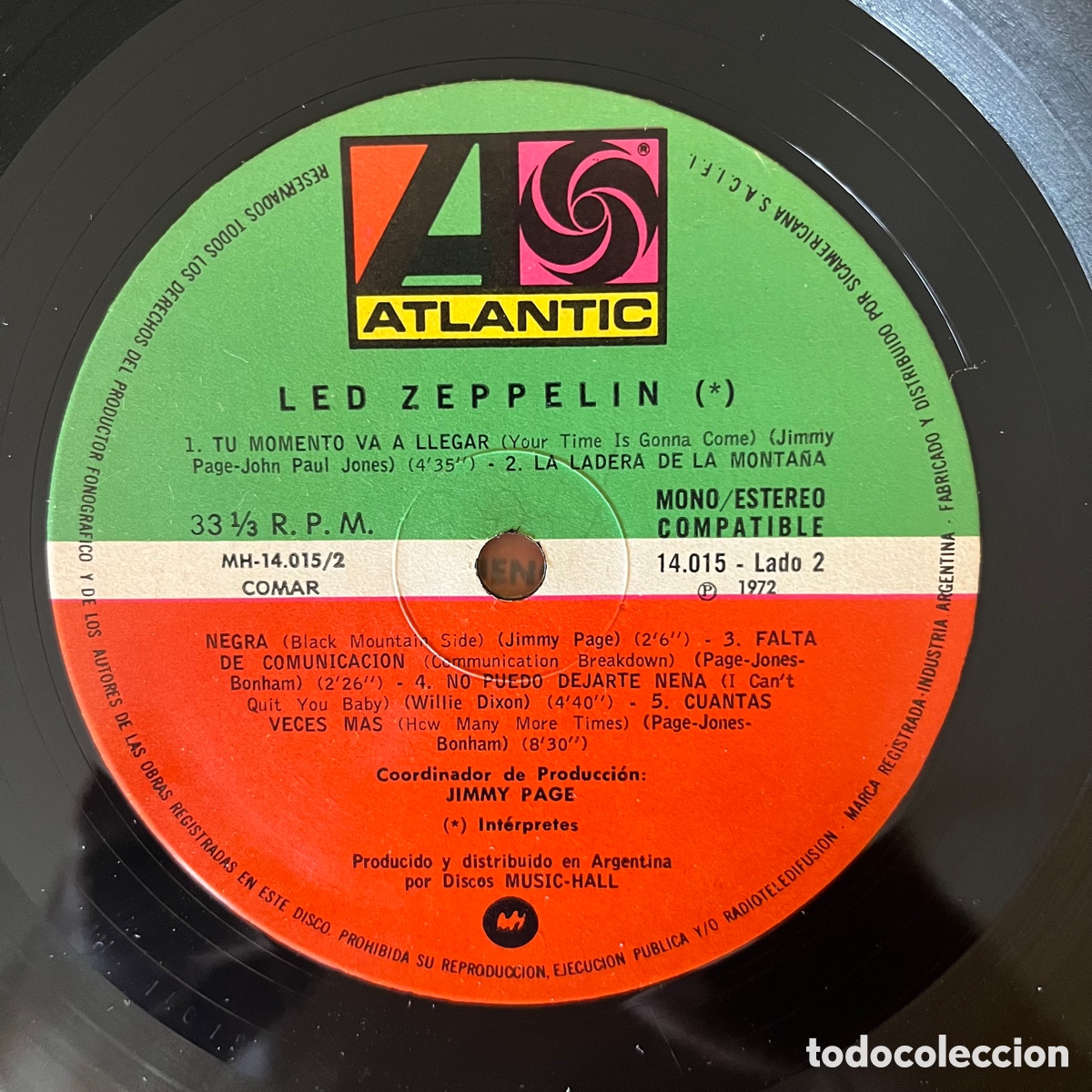 Discos de vinilo: Led Zeppelin &lrm;&ndash; Led Zeppelin 1972 Argentina - Foto 3