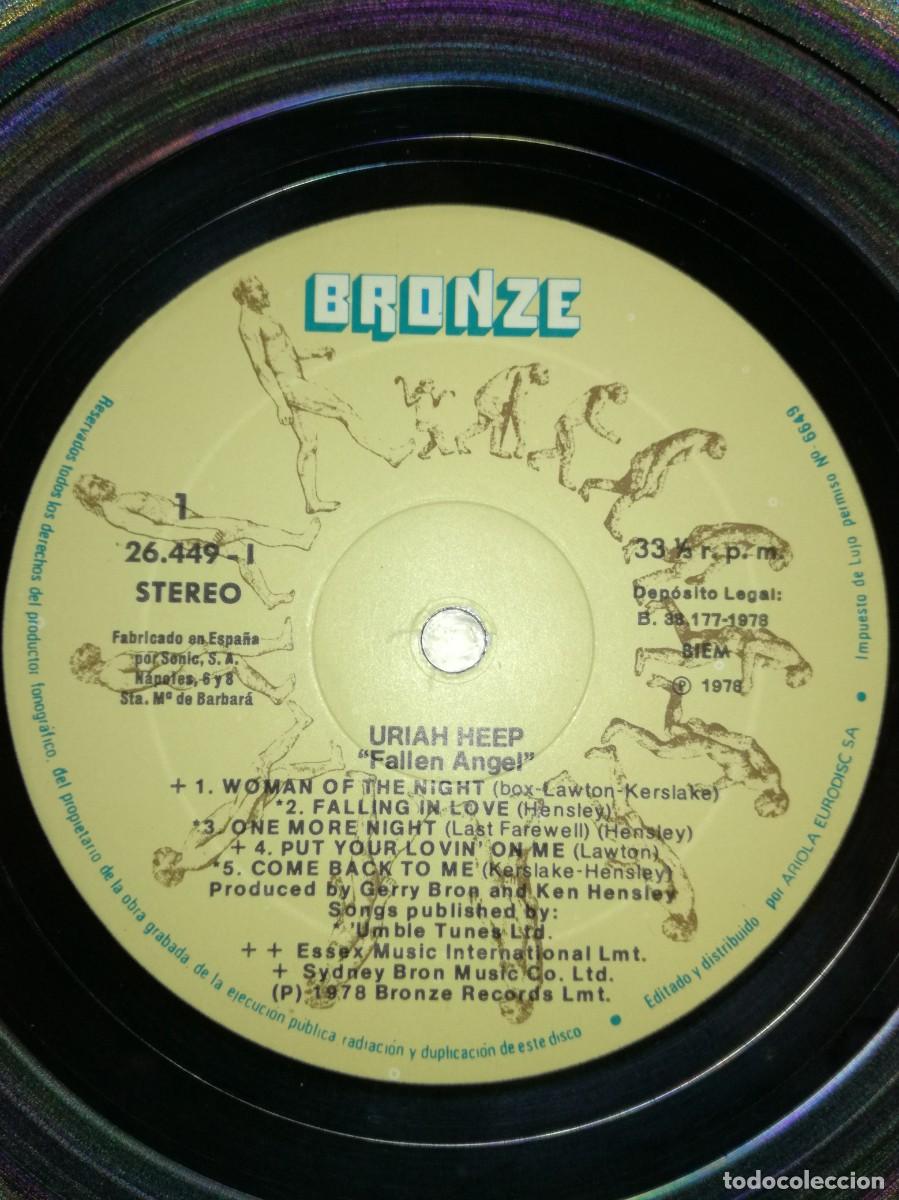 Discos de vinilo: URIAH HEEP-FALLEN ANGEL-GATEFOLD-ORIGINAL ESPA&Ntilde;OL 1978 - Foto 4