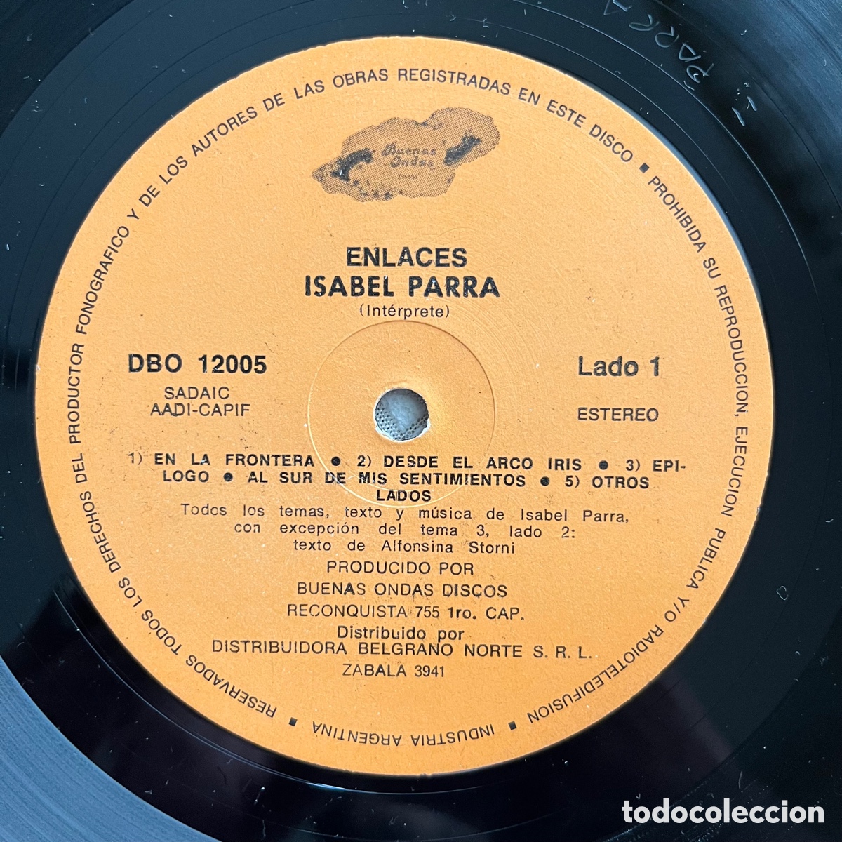 Discos de vinilo: Isabel Parra &lrm;&ndash; Enlaces 1987 - Foto 5