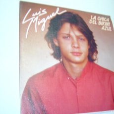 Discos de vinilo: SINGLE LUIS MIGUEL. LA CHICA DEL BIKINI AZUL. UN ROCK & ROLL SONÓ. EMI 1985 SPAIN (SEMINUEVO). Lote 377381134