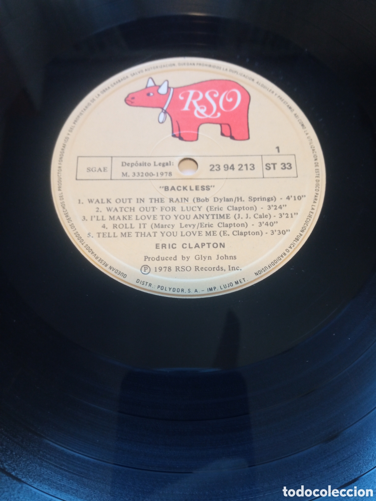 Discos de vinilo: Eric Clapton - Backless - Foto 4